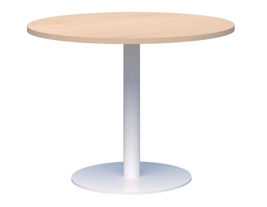 Classic Round Meeting Table - White Base