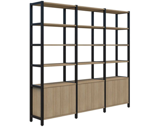 Grid 40 Storage / Open Display Wall - 6 Tier