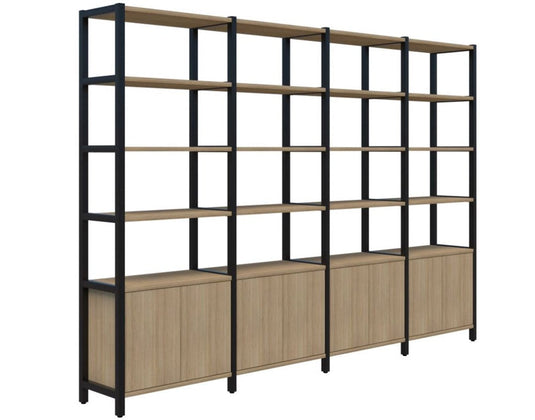 Grid 40 Storage / Open Display Wall - 6 Tier