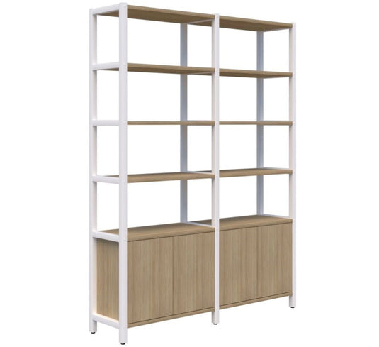 Grid 40 Storage / Open Display Wall - 6 Tier