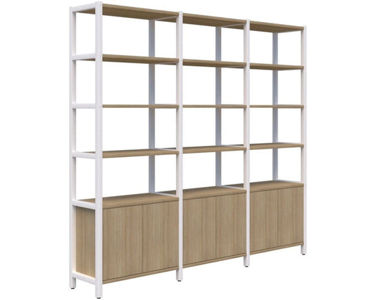 Grid 40 Storage / Open Display Wall - 6 Tier