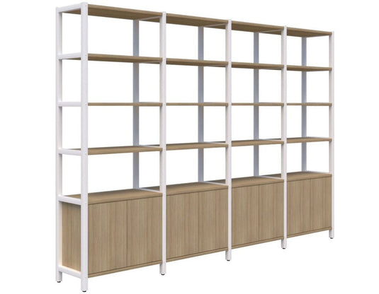 Grid 40 Storage / Open Display Wall - 6 Tier