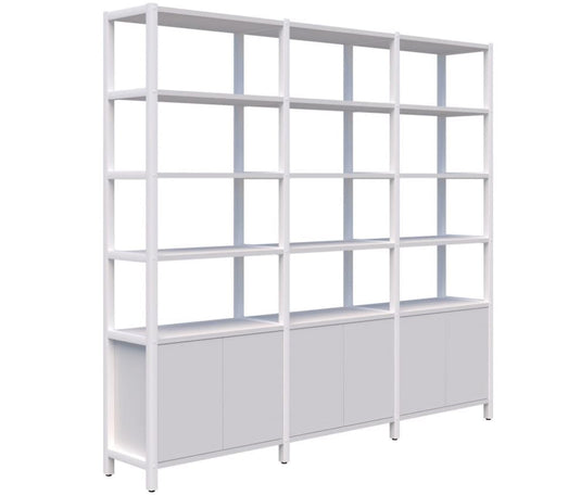 Grid 40 Storage / Open Display Wall - 6 Tier