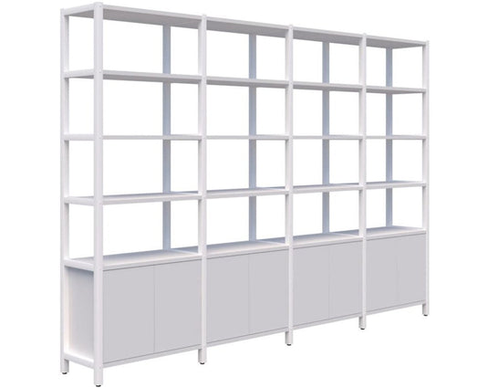 Grid 40 Storage / Open Display Wall - 6 Tier