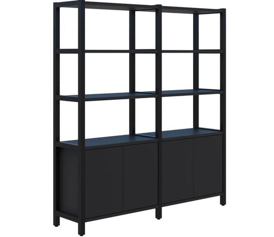 Grid 40 Storage / Open Display Wall - 5 Tier