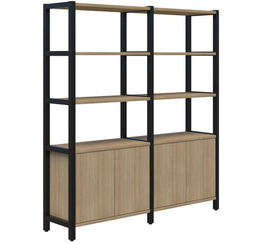 Grid 40 Storage / Open Display Wall - 5 Tier