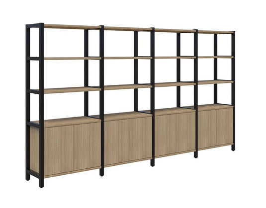 Grid 40 Storage / Open Display Wall - 5 Tier