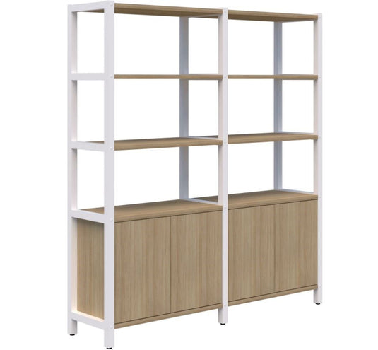 Grid 40 Storage / Open Display Wall - 5 Tier