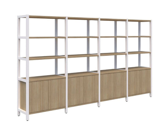 Grid 40 Storage / Open Display Wall - 5 Tier