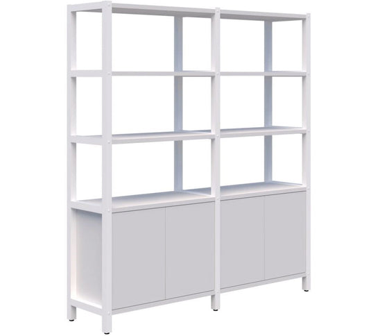 Grid 40 Storage / Open Display Wall - 5 Tier