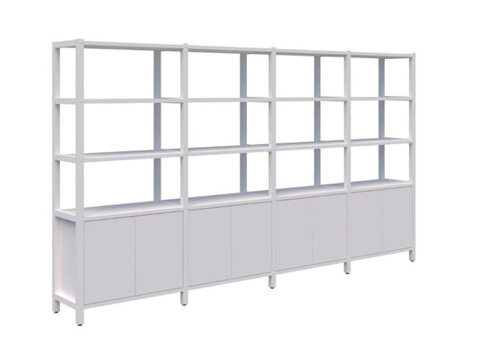 Grid 40 Storage / Open Display Wall - 5 Tier