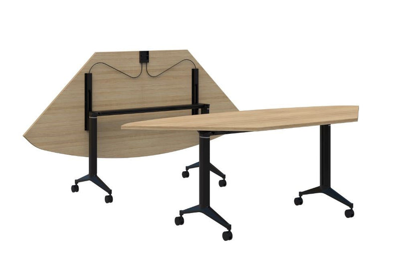 Load image into Gallery viewer, Jump Flip Trapezium Shape Meeting Table with Connectors
