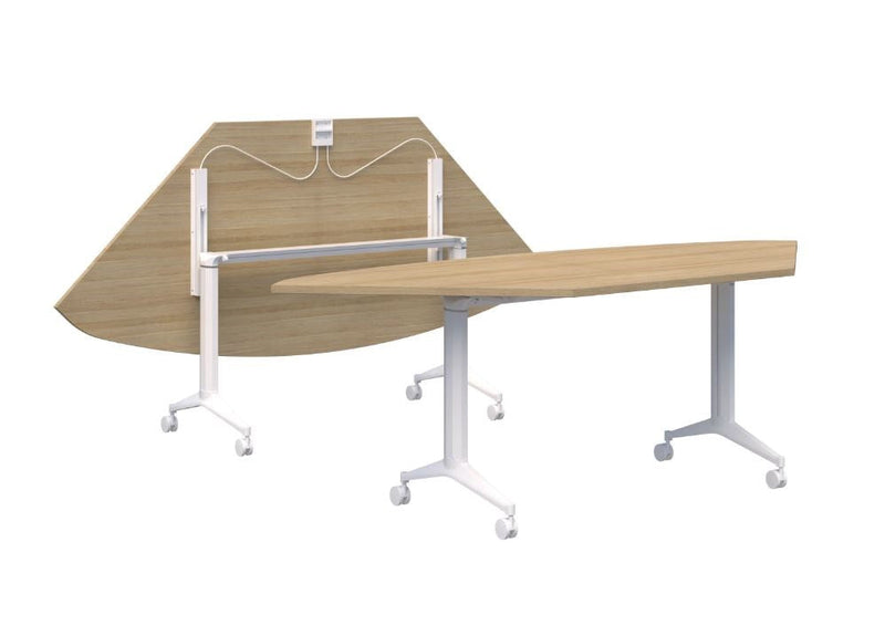 Load image into Gallery viewer, Jump Flip Trapezium Shape Meeting Table with Connectors
