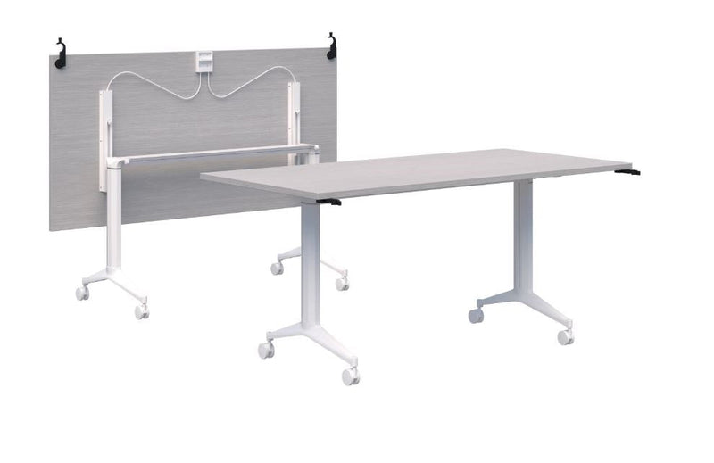 Load image into Gallery viewer, Jump Flip Meeting Table with Connectors - White Base
