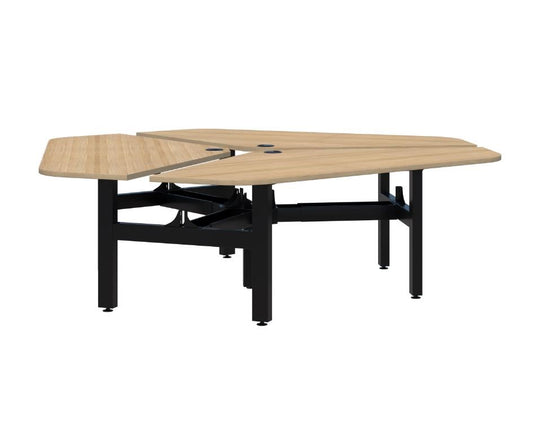 Pintari Fixed Height 120° Rotor 3 Pod Desk