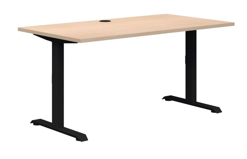 Load image into Gallery viewer, Pintari Fixed Height Straight Desk - Black Frame
