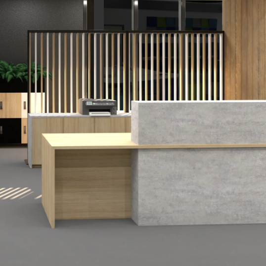 Accent Block Reception Counter with Wheelchair Access – Hurdleys Office ...