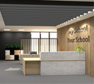 Accent Block Reception Counter with Wheelchair Access