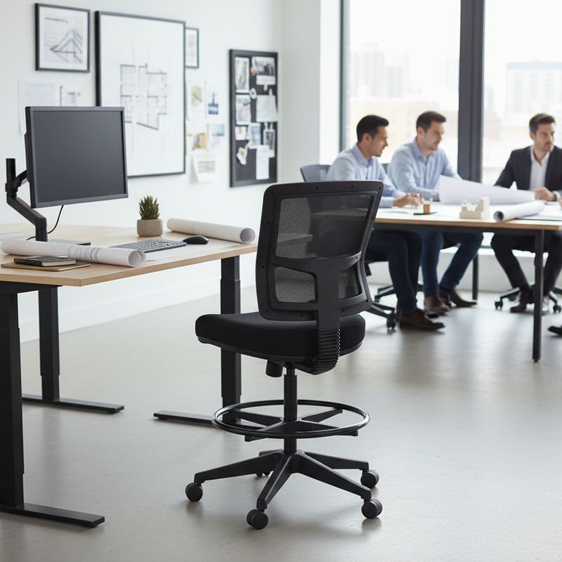 Load image into Gallery viewer, Modern office setting with people working at a desk.
