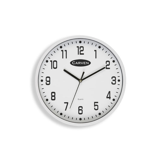 Carven Clock Round - White Frame