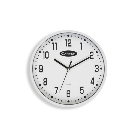 Carven Clock Round - White Frame