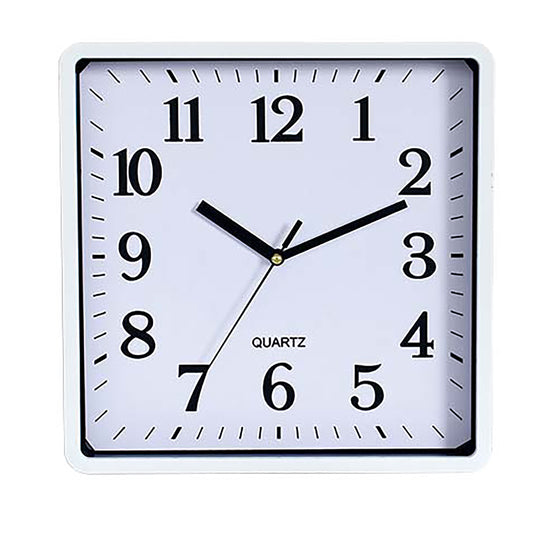 Carven Clock Square - White Frame