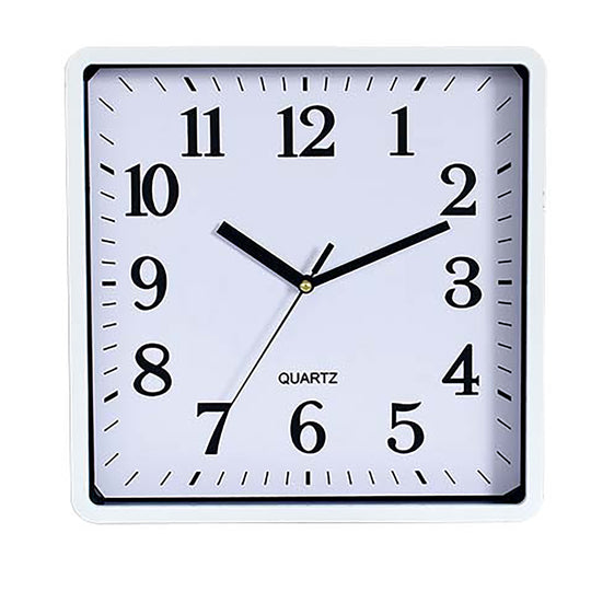 Carven Clock Square - White Frame