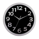 Carven Clock Round - Black/Silver