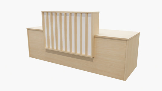 Canterbury Reception Counter - 2000x800x1125mm