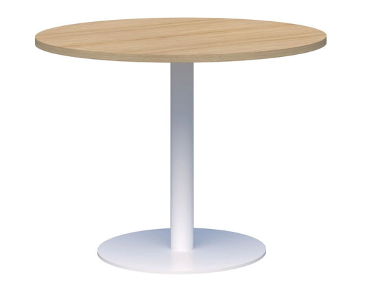 Classic Round Meeting Table - White Base