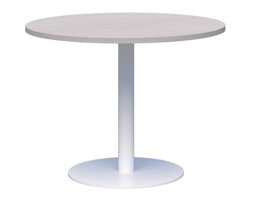 Classic Round Meeting Table - White Base