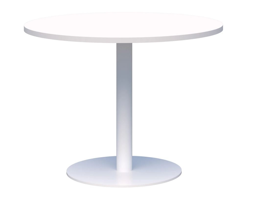 Accent Classic Round Meeting Table - White Base – Hurdleys Office Furniture