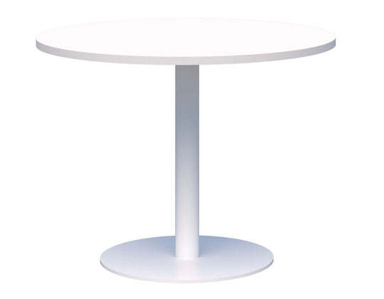 Accent Classic Round Meeting Table - White Base