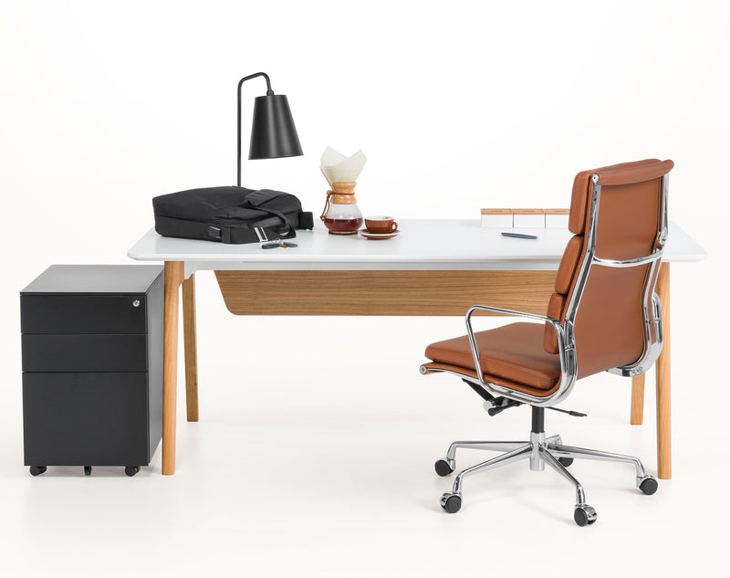 Load image into Gallery viewer, Eames Replica Soft Pad High Back Leather Chair - Chrome Frame
