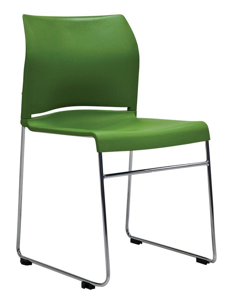 Load image into Gallery viewer, Buro Envy Chrome Skid Base Chair
