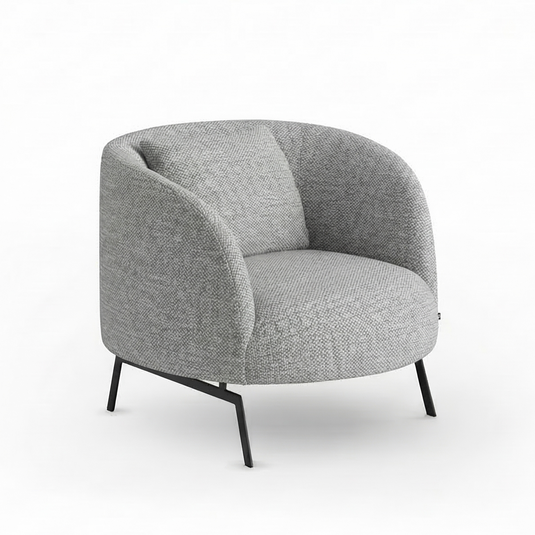 Gray armchair on a white background