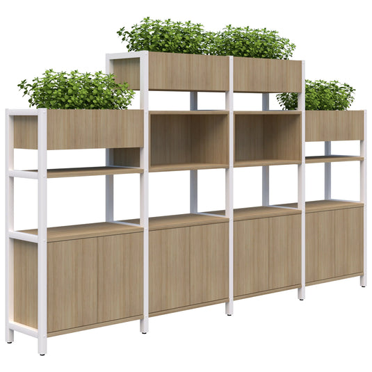Accent Grid 40 Storage/Planter Display Wall - 4-5 Tier