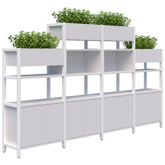 Accent Grid 40 Storage/Planter Display Wall - 4-5 Tier