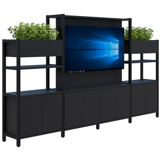 Accent Grid 40 TV/Planter Display Wall