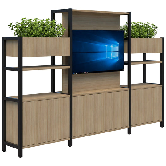 Accent Grid 40 TV/Planter Display Wall