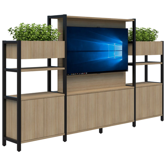 Accent Grid 40 TV/Planter Display Wall