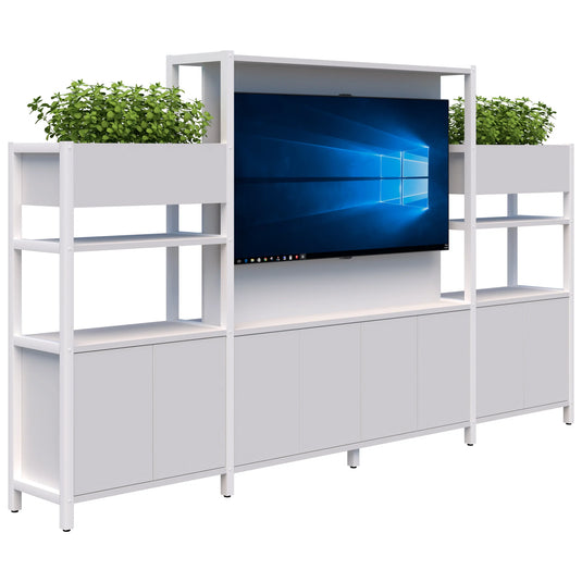 Accent Grid 40 TV/Planter Display Wall