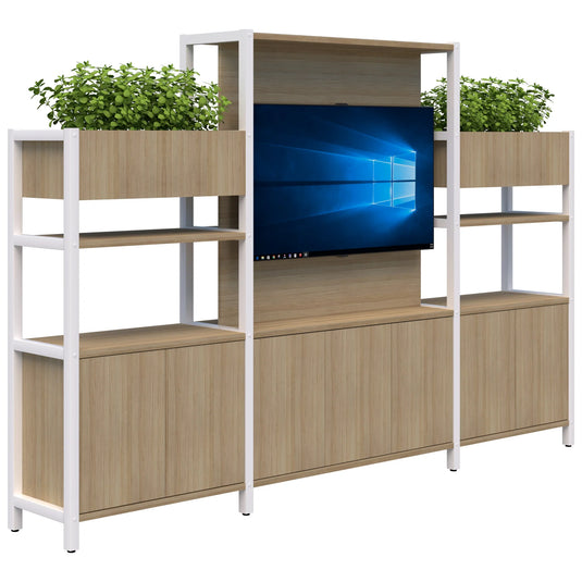 Accent Grid 40 TV/Planter Display Wall