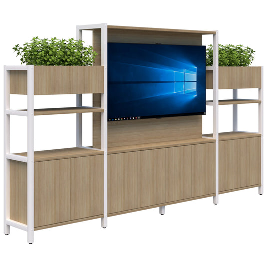 Accent Grid 40 TV/Planter Display Wall