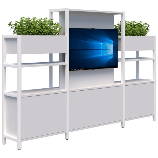 Accent Grid 40 TV/Planter Display Wall