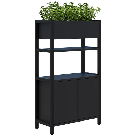 Accent Grid 40 Storage / Planter Display Wall - 4 Tier