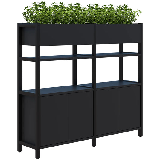 Accent Grid 40 Storage / Planter Display Wall - 4 Tier