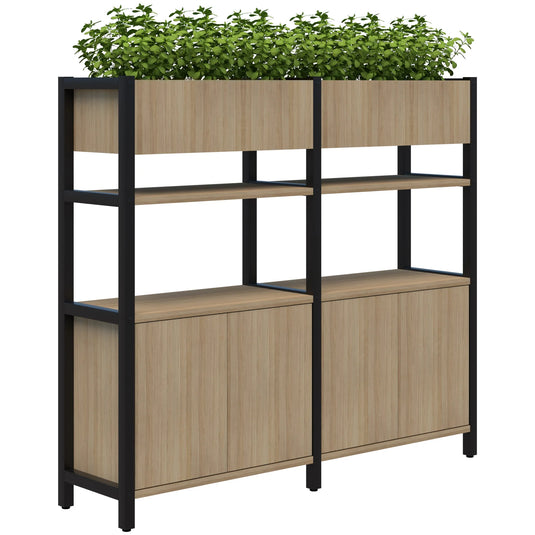 Accent Grid 40 Storage / Planter Display Wall - 4 Tier