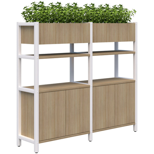 Accent Grid 40 Storage / Planter Display Wall - 4 Tier