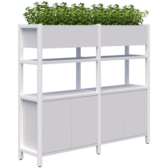 Accent Grid 40 Storage / Planter Display Wall - 4 Tier